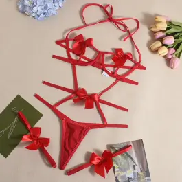Bow Lace Low-Cup Bra & Panty Set for Women – Premium Lace Bra with Bow Detail | Muse Closets