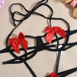 Bow Lace Low-Cup Bra & Panty Set for Women – Premium Lace Bra with Bow Detail | Muse Closets